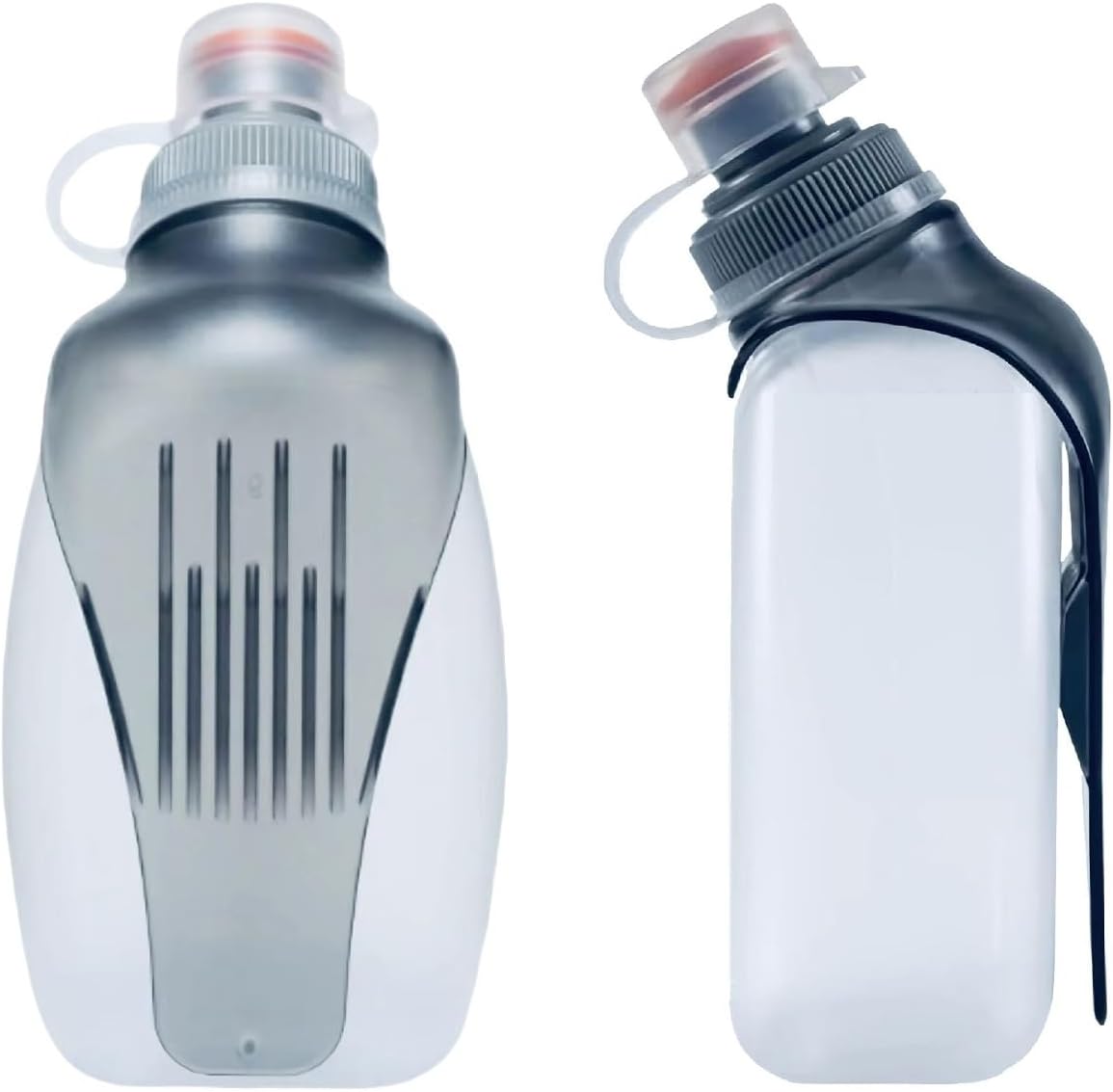 Water Bottle for Running No-Bounce with Quick-Clip & Dust-Proof Cap 8.8oz(250ml) BPA-Free Soft Flask for Running Walking Hiking Cycling(1 Pack)