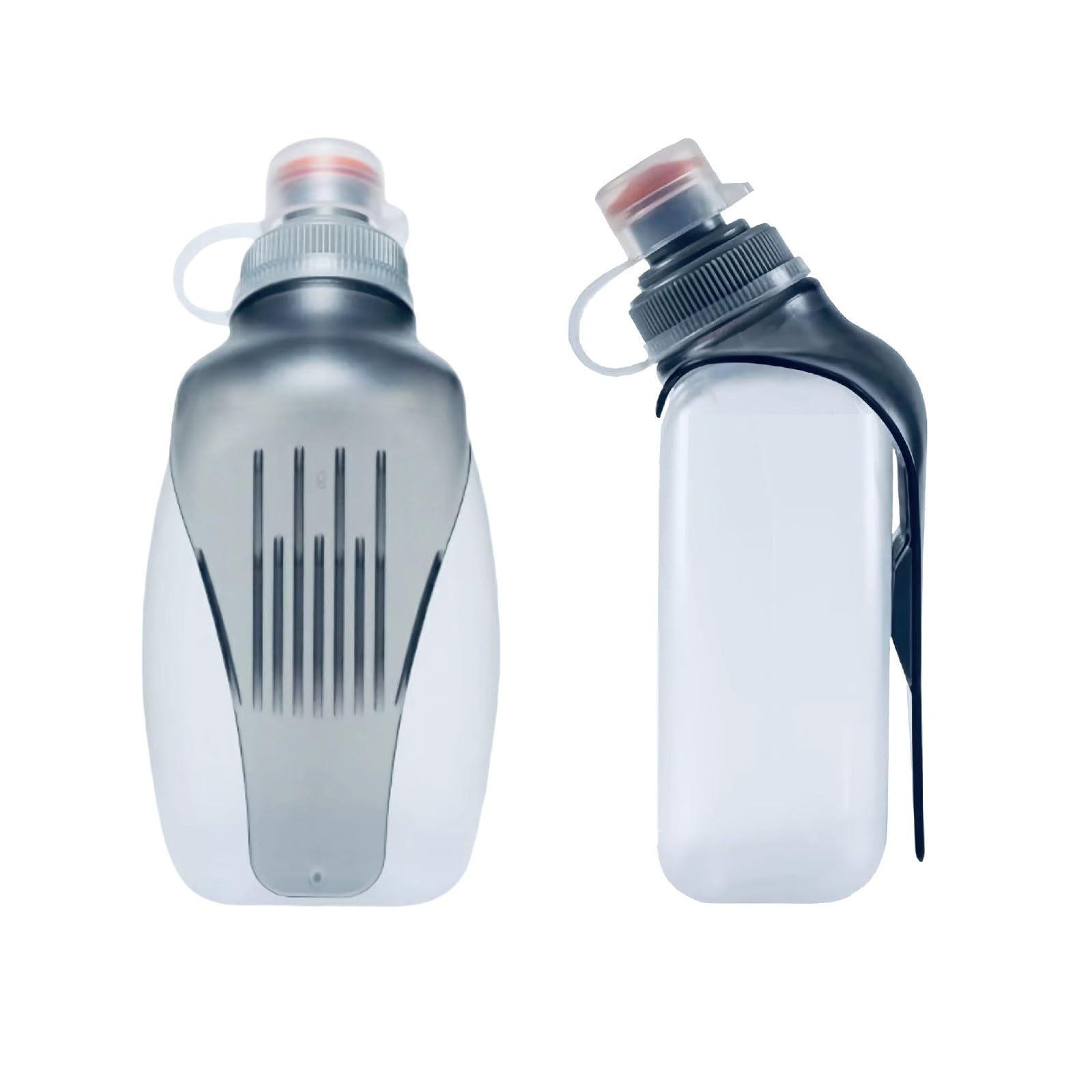 Water Bottle for Running No-Bounce with Quick-Clip & Dust-Proof Cap 8.8oz(250ml) BPA-Free Soft Flask for Running Walking Hiking Cycling(1 Pack)