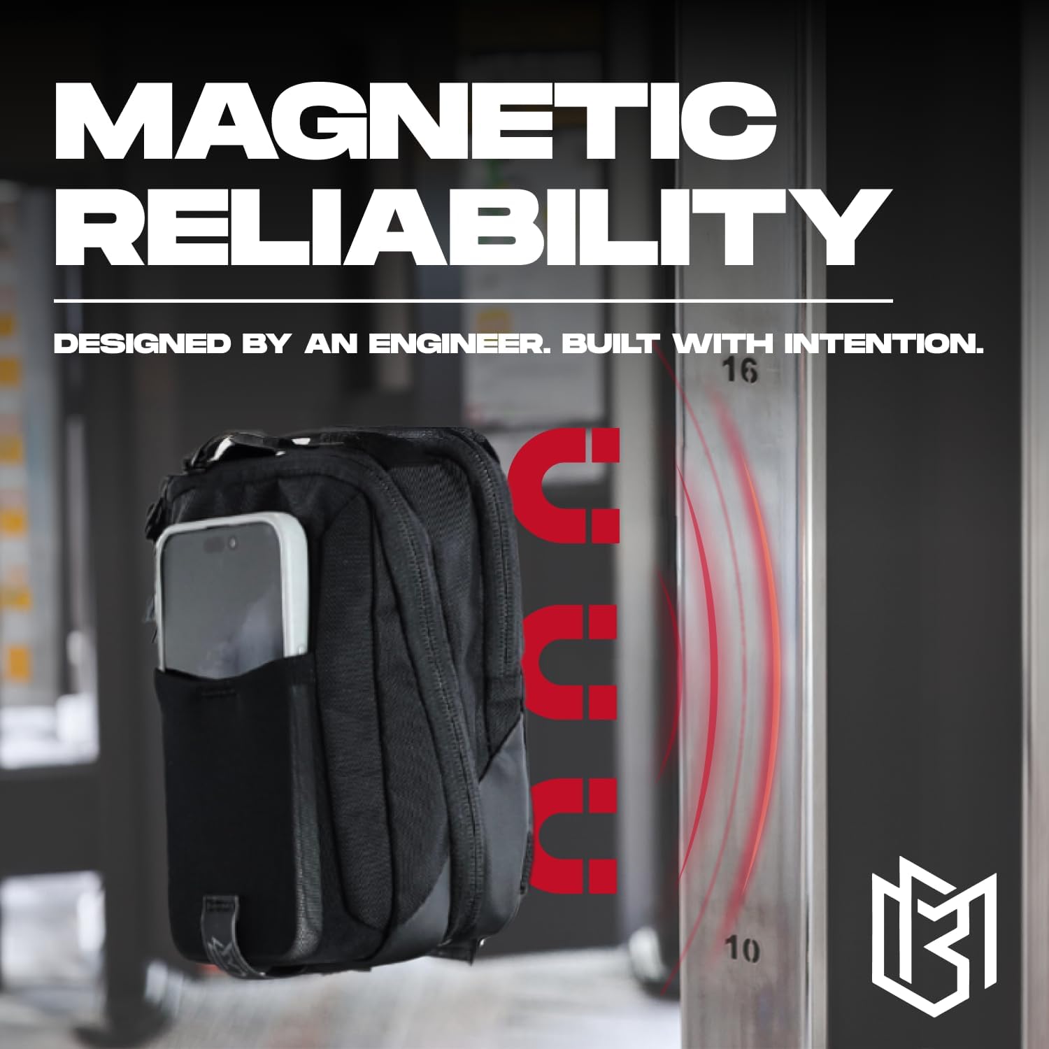 Magnetic Bag Company - Crossbody Bag Sling Chest Bag for Men and Women | Magnetic Gym & Travel Bag