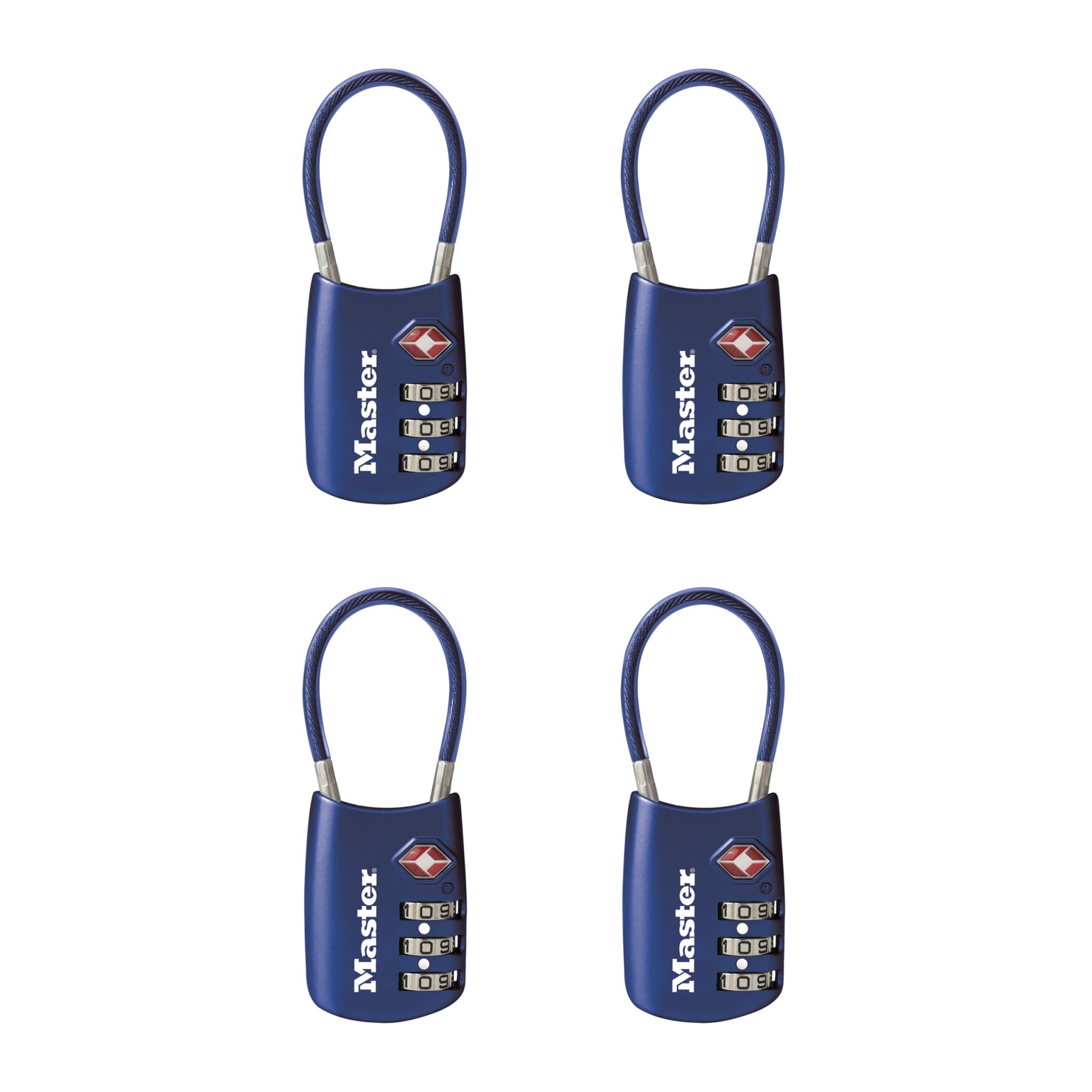 Master Lock 4688D Set Your Own Combination TSA Approved Luggage Lock, 1 Pack, Silver