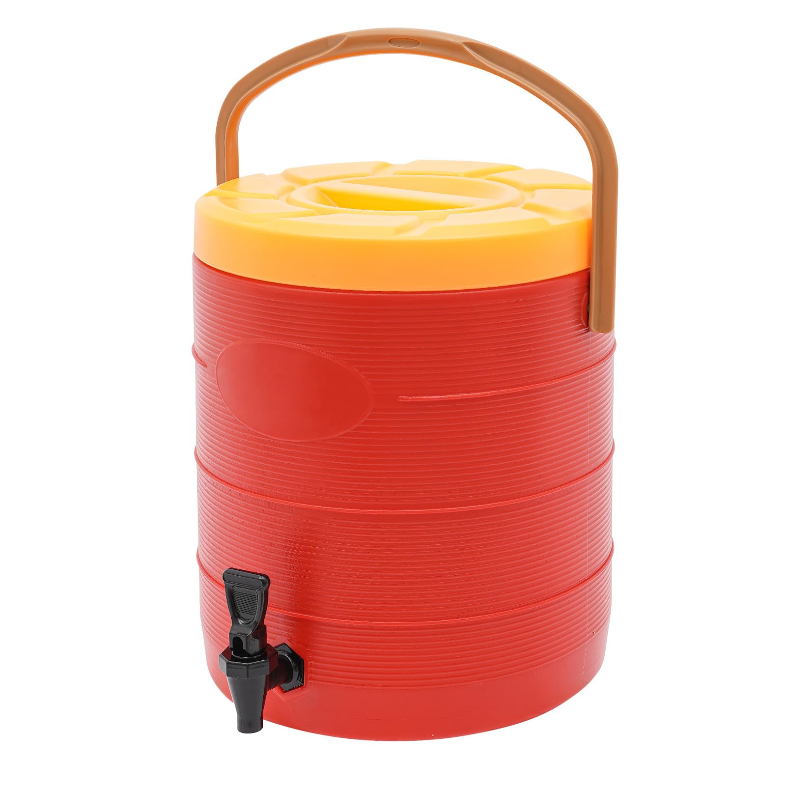 Stainless Steel Insulated Beverage Dispenser, 13L/3.4Gal Thermal Hot and Cold Drink Dispenser with Spigot for Tea Coffee Milk Water Juice (Red)