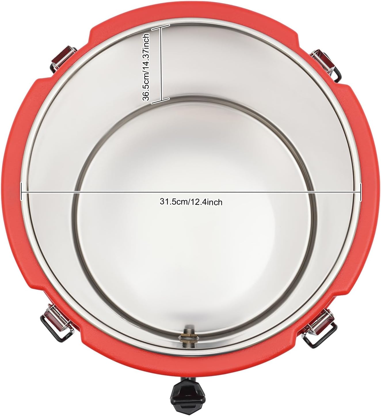 Insulated Beverage Dispenser - 7.5Gal Stainless Steel Hot and Cold Beverage Server with Spigot Handle, Commercial Thermal Container for Water Coffee Drink Catering Restaurant