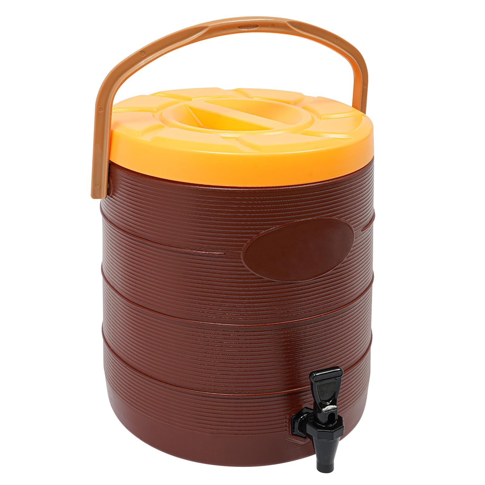 Stainless Steel Insulated Beverage Dispenser, 13L/3.4Gal Thermal Hot and Cold Drink Dispenser with Spigot for Tea Coffee Milk Water Juice (Red)