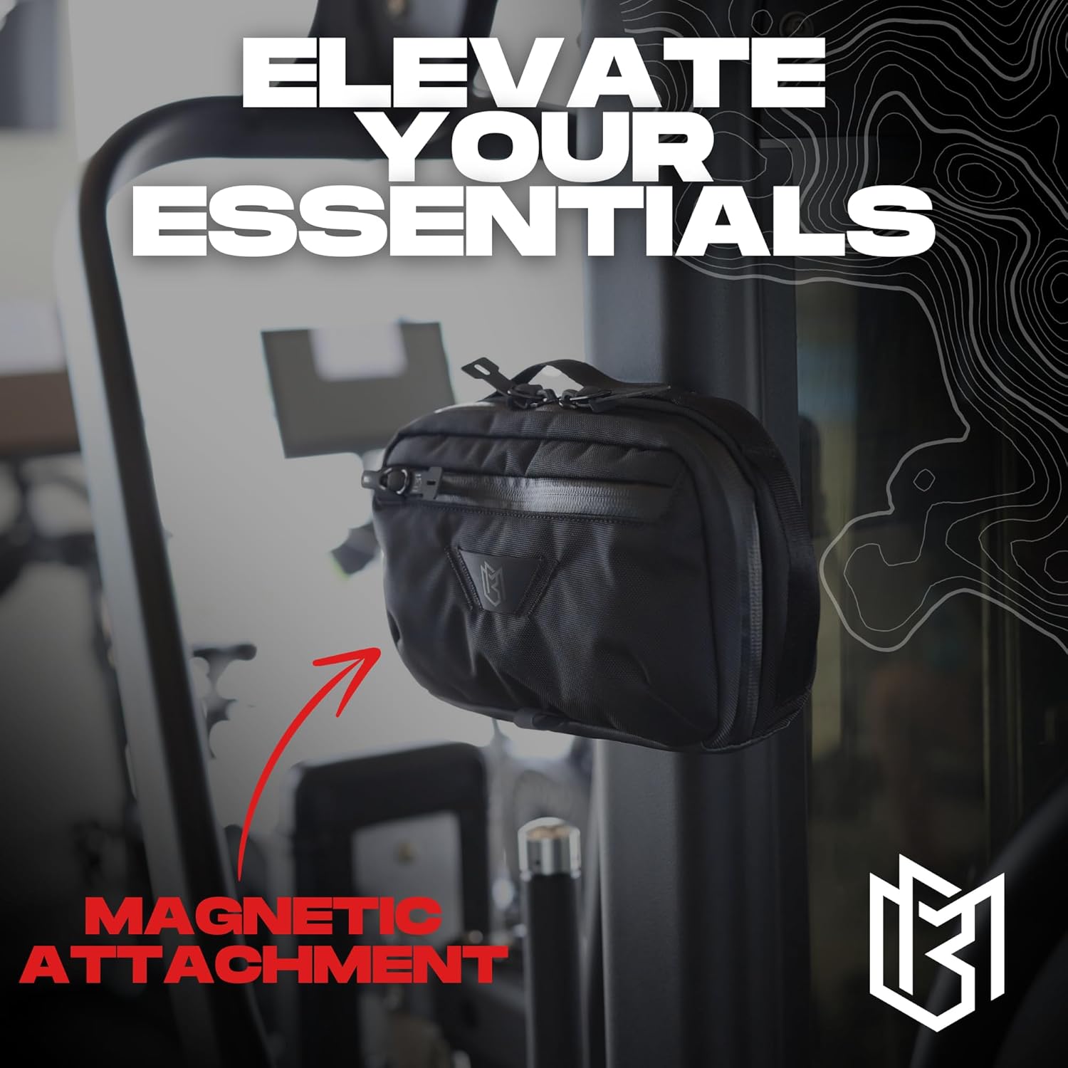 Magnetic Bag Company - Black Fanny Bag Sling Chest Bag for Men and Women | Magnetic Gym Bag for Gym, Travel, Work, and Sports | Keep Your Items Off the Dirty Gym Floor with Magnetic Attachment