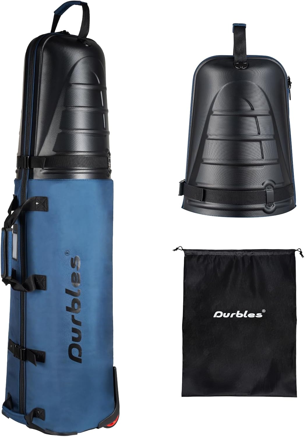 Golf Travel Bag with ABS Hard Shell Top – Golf Bag with 1680D Waterproof Fabric, 7mm Padding & Wheels – Golfing Accessories Travel Case for Airlines – Fits Most Club Bags & Sports