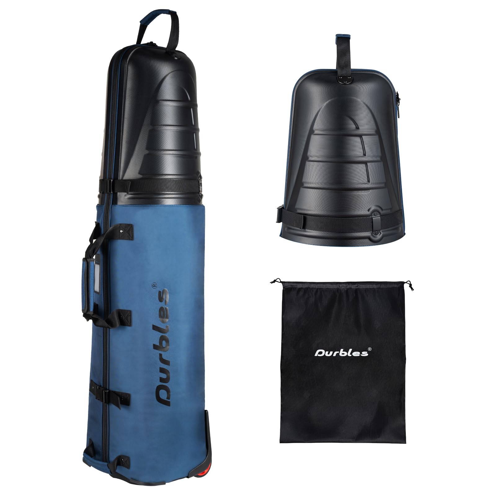 Golf Travel Bag with ABS Hard Shell Top – Golf Bag with 1680D Waterproof Fabric, 7mm Padding & Wheels – Golfing Accessories Travel Case for Airlines – Fits Most Club Bags & Sports