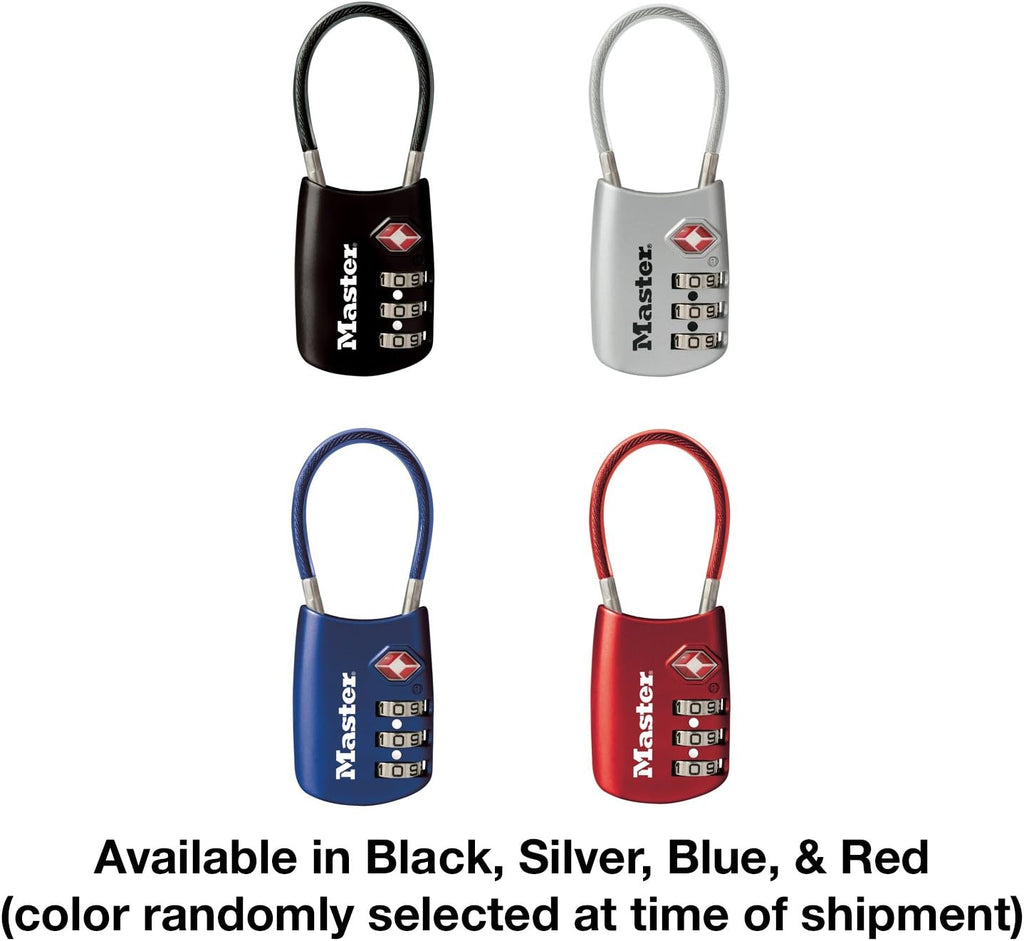 Master Lock 4688D Set Your Own Combination TSA Approved Luggage Lock, 1 Pack, Silver
