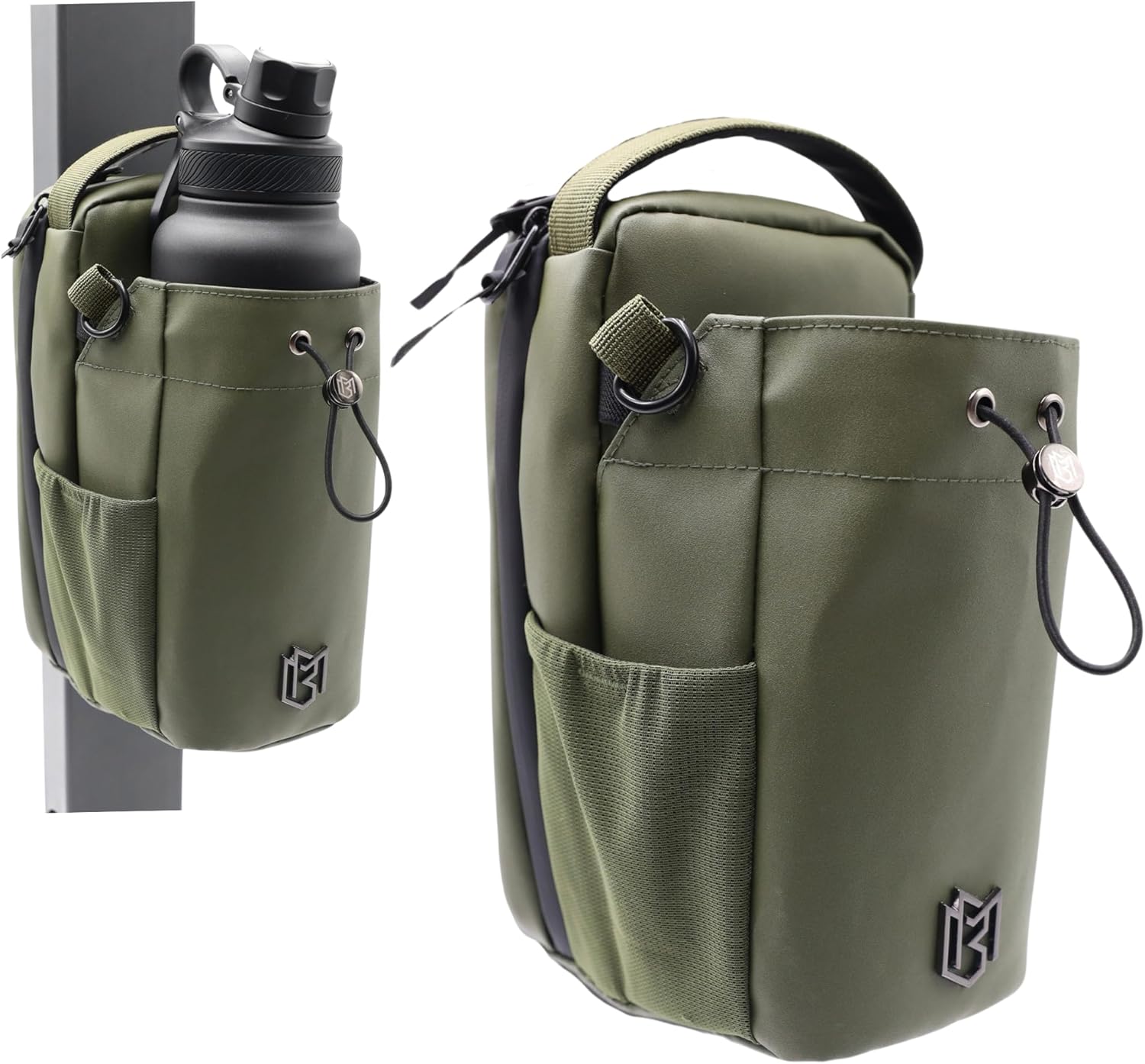 Magnetic Bottle Bag Sling Bag for Men and Women | Gym Bag for Gym, Travel, Work, and Sports | Keep Your Items off the Dirty Gym Floor With Magnetic Attachment (Green)