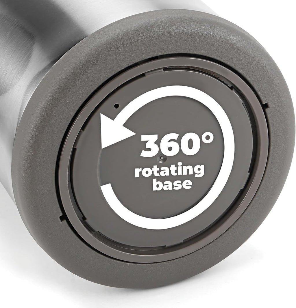 OJOJ 4L/133OZ Thermal Coffee Carafe with Pump, Thermal Beverage Dispenser, Coffee Airpot Stainless Steel Coffee Carafe for Hot Drinks Silver