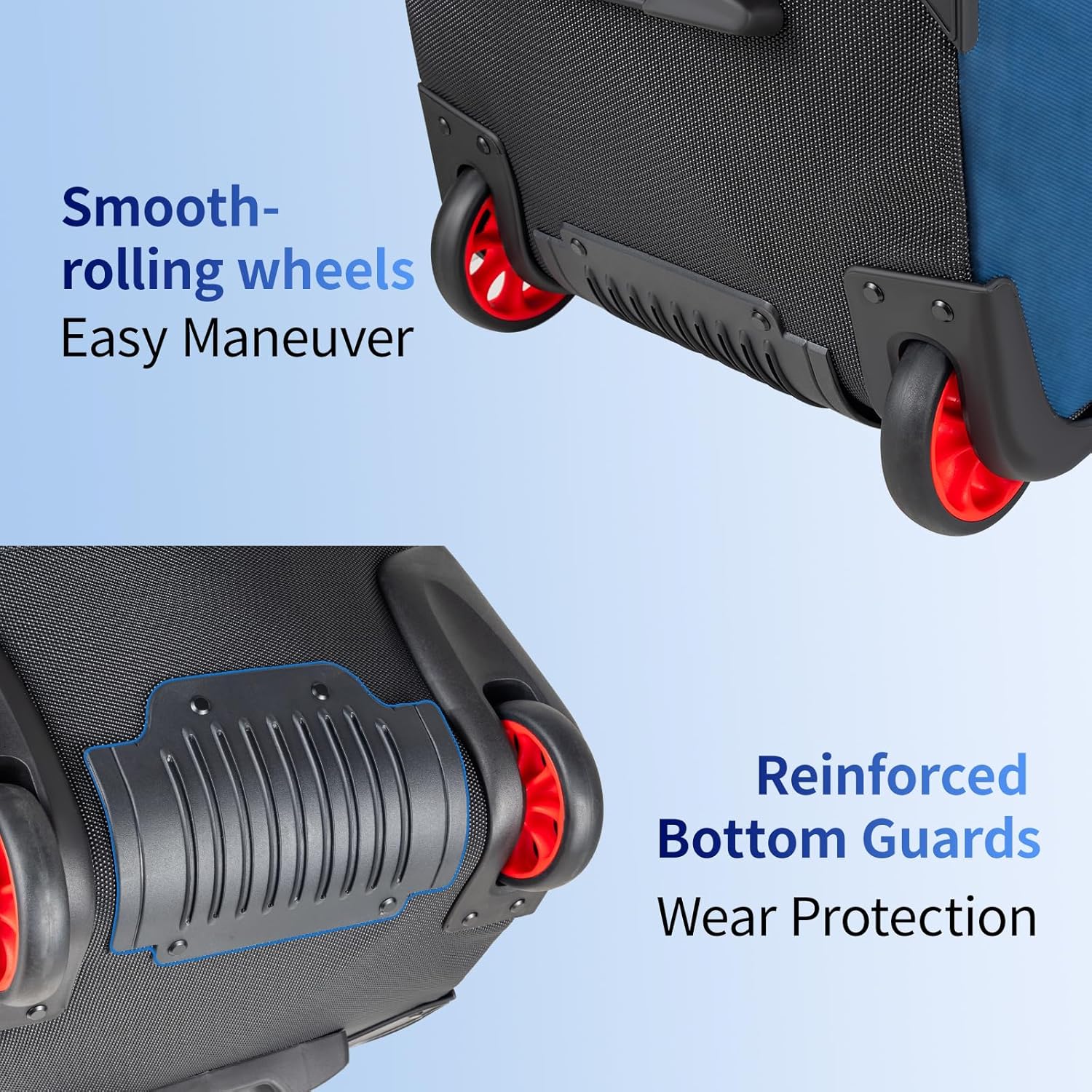 Golf Travel Bag with ABS Hard Shell Top – Golf Bag with 1680D Waterproof Fabric, 7mm Padding & Wheels – Golfing Accessories Travel Case for Airlines – Fits Most Club Bags & Sports