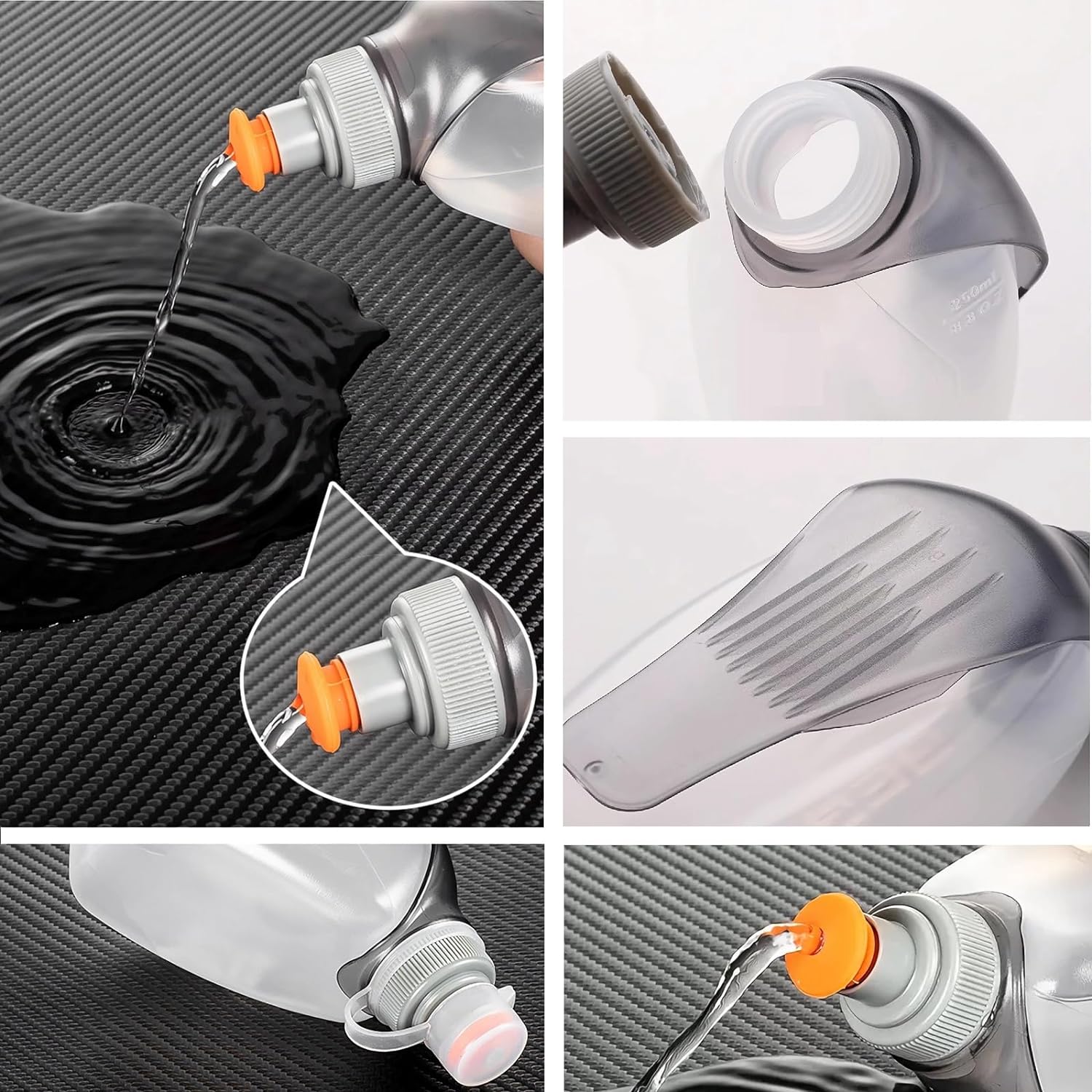 Water Bottle for Running No-Bounce with Quick-Clip & Dust-Proof Cap 8.8oz(250ml) BPA-Free Soft Flask for Running Walking Hiking Cycling(1 Pack)